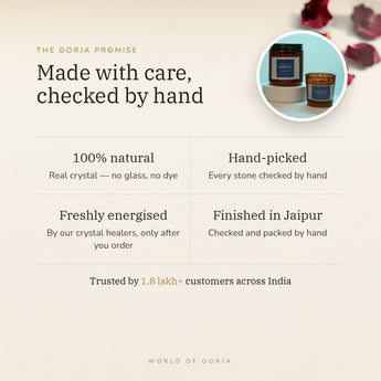 The Oorja promise – Black Tourmaline Crystal Candle