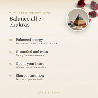 7 Chakra Pyramid benefits – World of Oorja