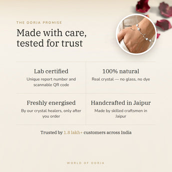 The Oorja promise – Cancer bracelet, lab certified