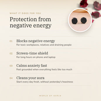 Raw Black Tourmaline Studs benefits – World of Oorja