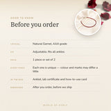 Garnet Anklet – good to know before you order: what is in the box, energised after order