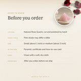 Rose Quartz Pyramid – good to know before you order