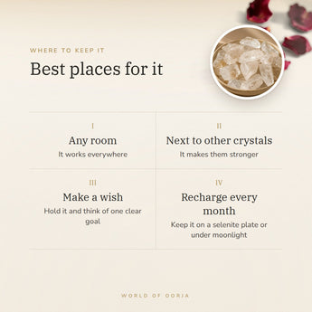Raw Clear Quartz – best places for it, how to use and where to keep it