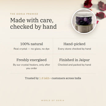 The Oorja promise – Amethyst Water Bottle