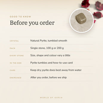 Pyrite Tumble Stones – good to know before you order