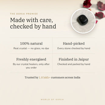 The Oorja promise – Black Tourmaline Tumble Stones