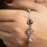 Wearing the Mulank 3 Jupiter charm bracelet on the wrist