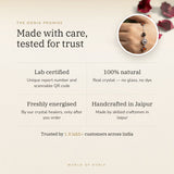 The Oorja promise – Mulank 1 Sun Charm Bracelet, natural crystals energised after you order