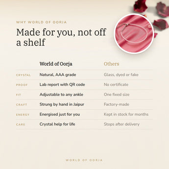 Why World of Oorja – Rose Quartz Anklet made for you, handcrafted in Jaipur
