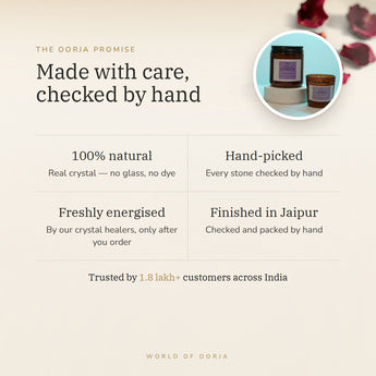 The Oorja promise – Amethyst Crystal Candle