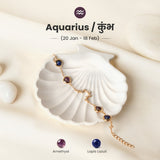 Aquarius constellation bracelet in gold