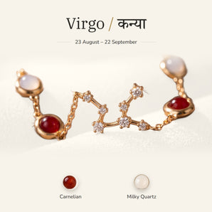 Virgo zodiac constellation bracelet for women – gold