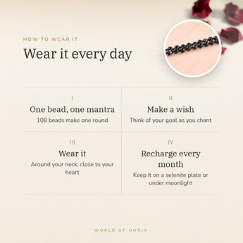 How to wear your Sulemani Hakik Mala – daily wear, recharge on selenite or moonlight
