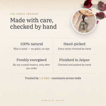 The Oorja promise – Raw Pyrite Keychain