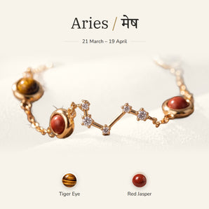 Aries zodiac constellation bracelet for women – gold