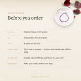 Ruby Anklet – good to know before you order: what is in the box, energised after order