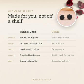 Why World of Oorja – Raw Black Tourmaline Studs made for you, handcrafted in Jaipur
