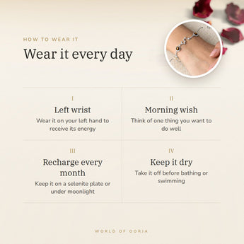 How to wear your Leo constellation bracelet – recharge on selenite or moonlight