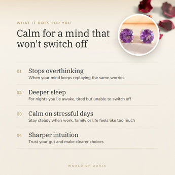 Amethyst Studs benefits – World of Oorja