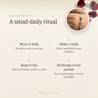 How to wear your Mulank 3 Jupiter Charm Bracelet – daily ritual, recharge on selenite or moonlight