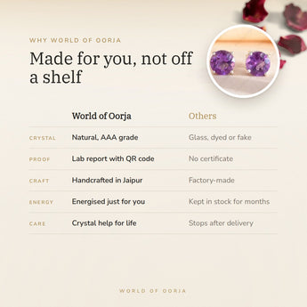 Why World of Oorja – Amethyst Studs made for you, handcrafted in Jaipur