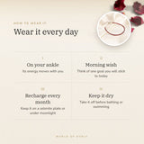 How to wear your Garnet Anklet – daily wear, recharge on selenite or moonlight