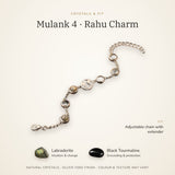 Mulank 4 bracelet crystals and fit – Labradorite, Black Tourmaline, adjustable chain