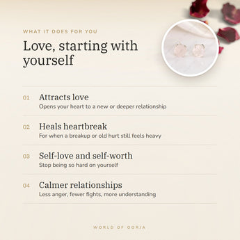Rose Quartz Studs benefits – World of Oorja