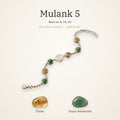 Mulank 5 Mercury Charm Bracelet – Citrine & Green Aventurine – Mulank 5 Mercury charm bracelet on a plain background