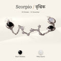 Scorpio zodiac constellation bracelet for women – silver