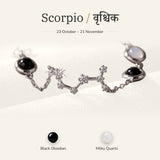 Scorpio zodiac constellation bracelet for women – silver