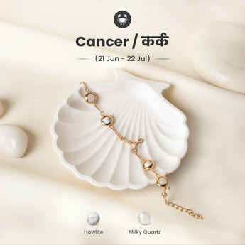 Cancer constellation bracelet in gold