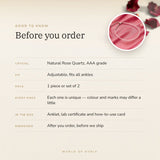 Rose Quartz Anklet – good to know before you order: what is in the box, energised after order