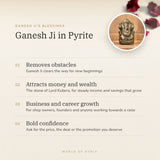Pyrite Ganesh Ji Murti (196 g) benefits – World of Oorja
