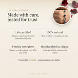 The Oorja promise – Mulank 8 Saturn Charm Bracelet, natural crystals energised after you order