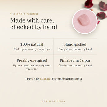The Oorja promise – Rose Quartz Tumble Stones