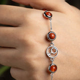 Wearing the Mulank 9 Mars charm bracelet on the wrist