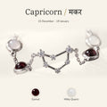Capricorn zodiac constellation bracelet for women – silver