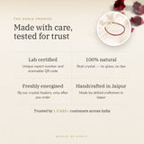 The Oorja promise – Garnet Anklet, certified and energised after you order
