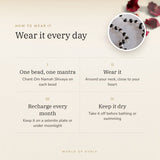 How to wear your Silver Plated Karungali Mala – daily wear, recharge on selenite or moonlight