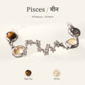 Pisces zodiac constellation bracelet for women – silver