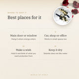 Black Tourmaline & Selenite Hanging (Small) – best places for it, how to use and where to keep it