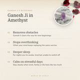 Amethyst Ganesh Ji Murti benefits – World of Oorja
