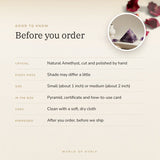 Amethyst Pyramid – good to know before you order