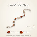 Mulank 9 bracelet crystals and fit – Red Jasper, Carnelian, adjustable chain
