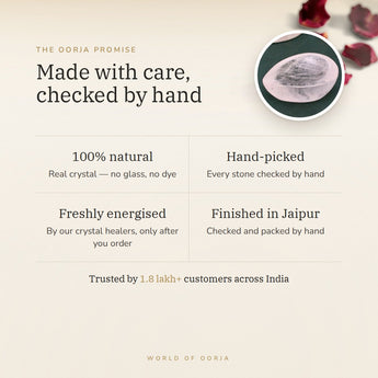 The Oorja promise – Clear Quartz Crystal Diya