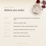 Clear Quartz Pyramid – good to know before you order