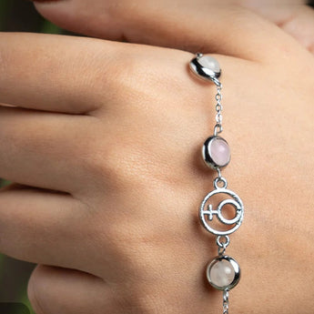 Wearing the Mulank 6 Venus charm bracelet on the wrist