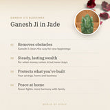 Jade Ganesh Ji Murti (229 g) benefits – World of Oorja
