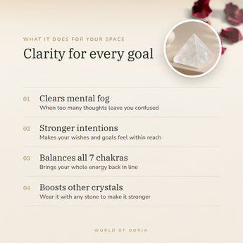Clear Quartz Pyramid benefits – World of Oorja